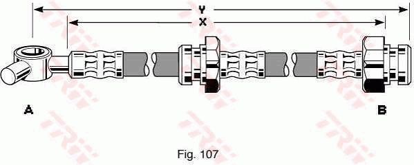 TRW PHD247 Brake Hose
