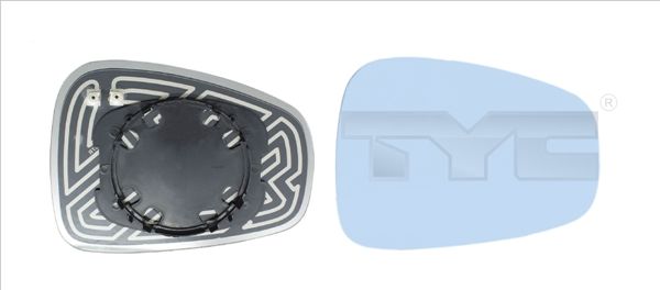 TYC 301-0040-1 Mirror Glass, exterior mirror
