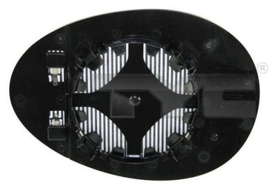 Mirror Glass, exterior mirror TYC 322-0006-1