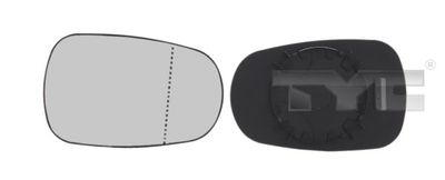 Mirror Glass, exterior mirror TYC 324-0008-1