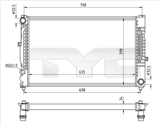TYC 702-0010-R Radiator, engine cooling