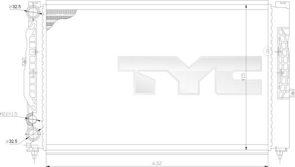 TYC 702-0011 Radiator, engine cooling