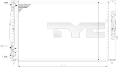 Radiator, engine cooling TYC 702-0011