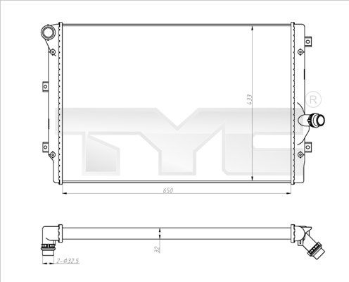 TYC 702-0024-R Radiator, engine cooling