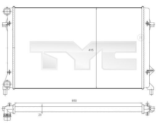 TYC 702-0025 Radiator, engine cooling