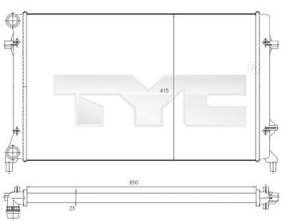 Radiator, engine cooling TYC 702-0025
