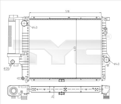 TYC 703-0010-R Radiator, engine cooling