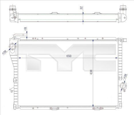 TYC 703-0005-R Radiator, engine cooling
