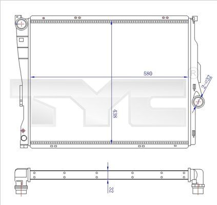 TYC 703-0006-R Radiator, engine cooling