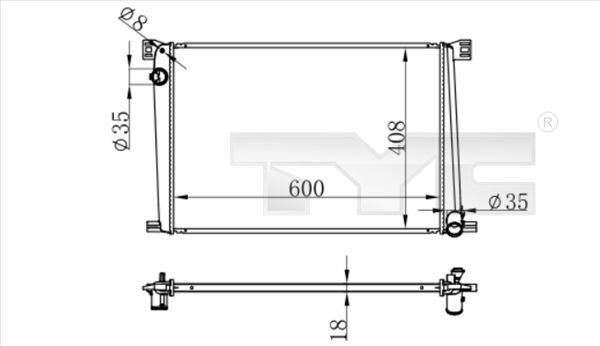 TYC 703-0011 Radiator, engine cooling