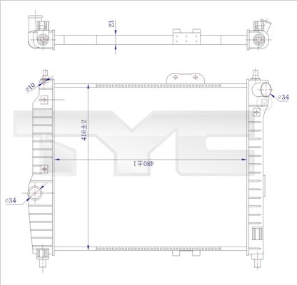 TYC 706-0021-R Radiator, engine cooling