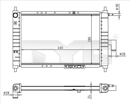 TYC 706-0023-R Radiator, engine cooling