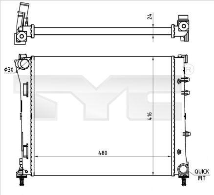 TYC 709-0023-R Radiator, engine cooling