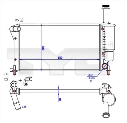 TYC 709-0025-R Radiator, engine cooling
