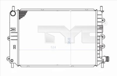 Radiator, engine cooling TYC 710-0034