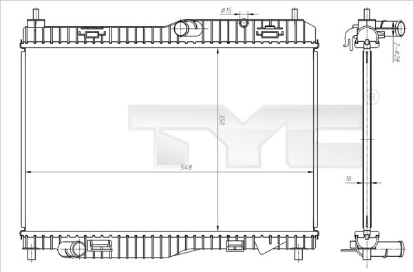 TYC 710-0058 Radiator, engine cooling