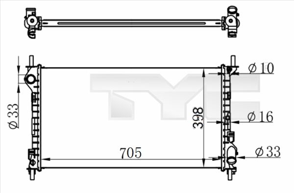 TYC 710-0068-R Radiator, engine cooling