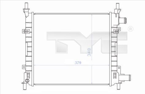 TYC 710-0043 Radiator, engine cooling