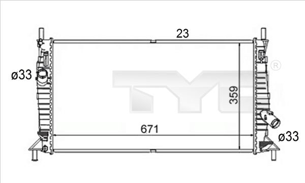 TYC 710-0056-R Radiator, engine cooling