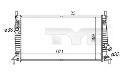 Radiator, engine cooling TYC 710-0056-R