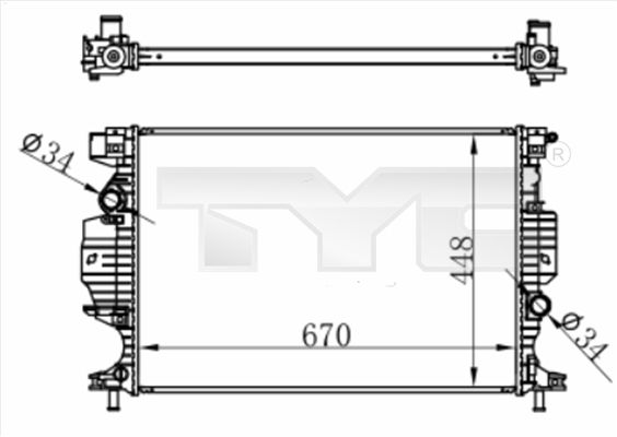 TYC 710-0060 Radiator, engine cooling