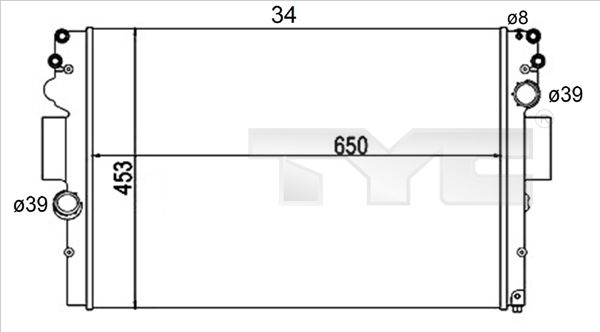 TYC 715-0004-R Radiator, engine cooling