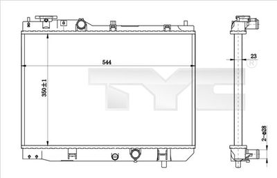Radiator, engine cooling TYC 720-0001-R