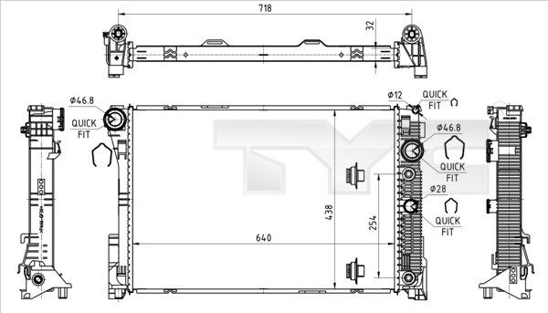 TYC 721-0018 Radiator, engine cooling