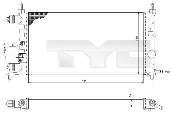 TYC 725-0025-R Radiator, engine cooling