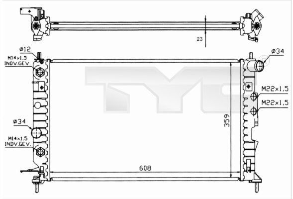 TYC 725-0004-R Radiator, engine cooling