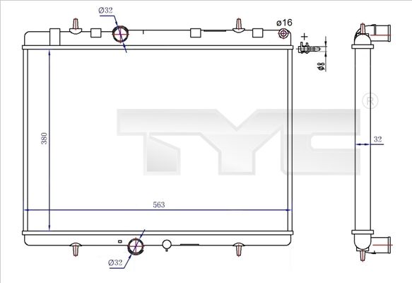 TYC 726-0020-R Radiator, engine cooling