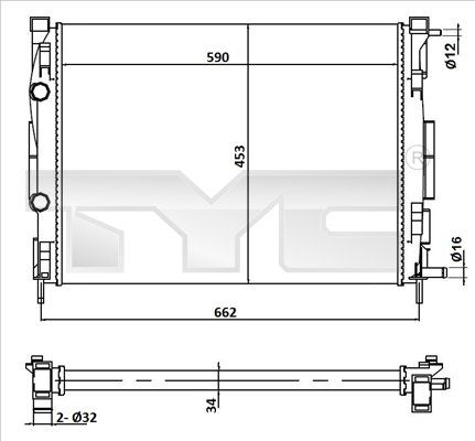 TYC 728-0054 Radiator, engine cooling