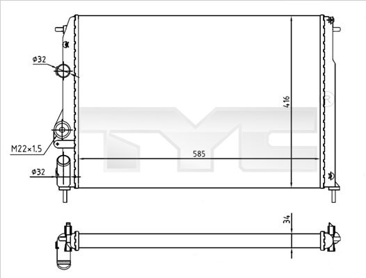 TYC 728-0055-R Radiator, engine cooling
