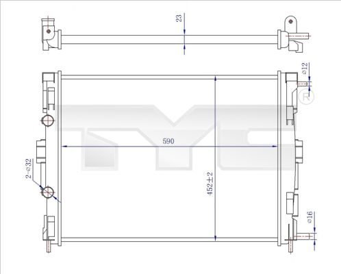 TYC 728-0059-R Radiator, engine cooling