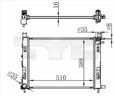 TYC 728-0063 Radiator, engine cooling