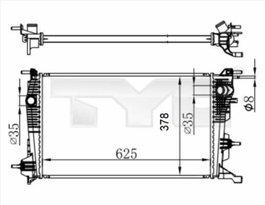 TYC 728-0065-R Radiator, engine cooling