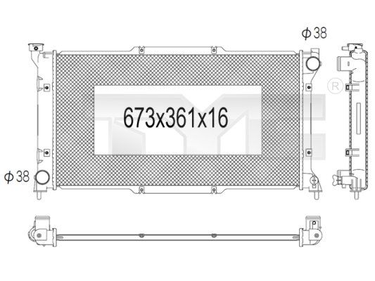 TYC 734-1003 Radiator, engine cooling