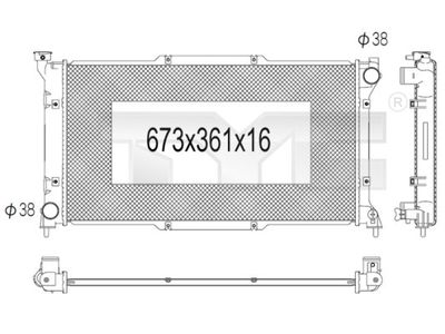 Radiator, engine cooling TYC 734-1003