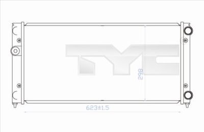 Radiator, engine cooling TYC 737-0028