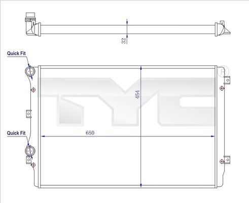 TYC 737-0072-R Radiator, engine cooling