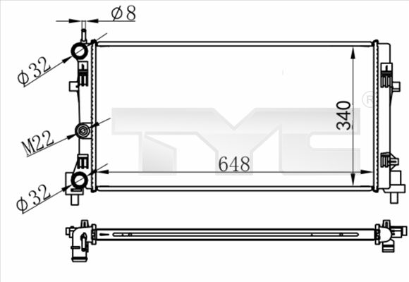 TYC 737-0074 Radiator, engine cooling