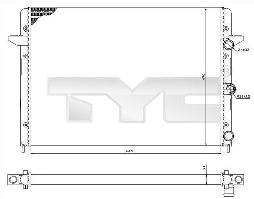 TYC 737-0005 Radiator, engine cooling
