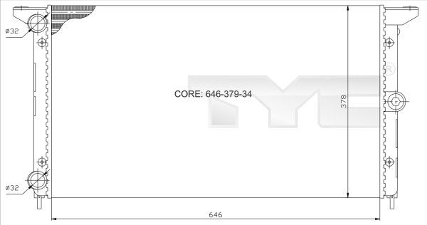TYC 737-0014 Radiator, engine cooling