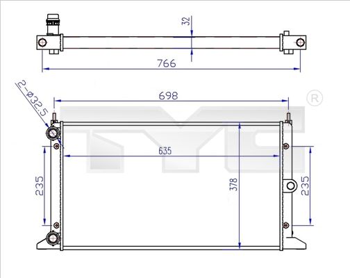 TYC 737-0043-R Radiator, engine cooling