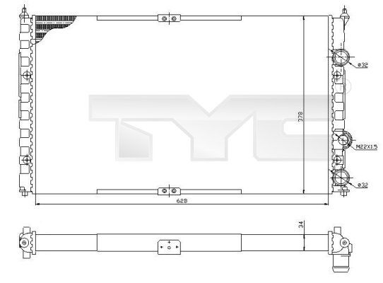 TYC 737-0057 Radiator, engine cooling