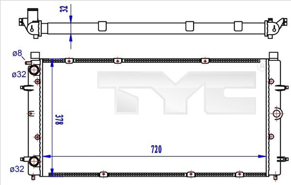 TYC 737-0059-R Radiator, engine cooling
