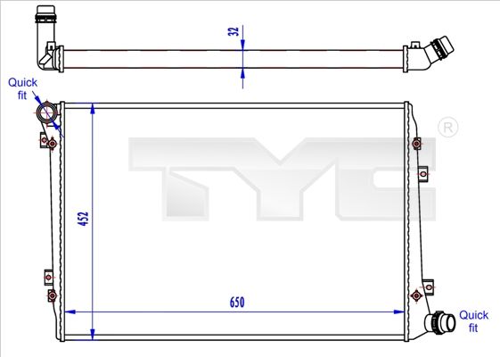 TYC 737-0062-R Radiator, engine cooling