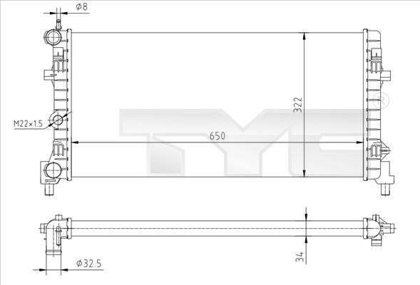 TYC 737-0064-R Radiator, engine cooling