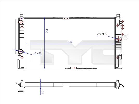 TYC 737-0068-R Radiator, engine cooling
