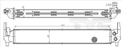 Radiator, engine cooling TYC 737-0070